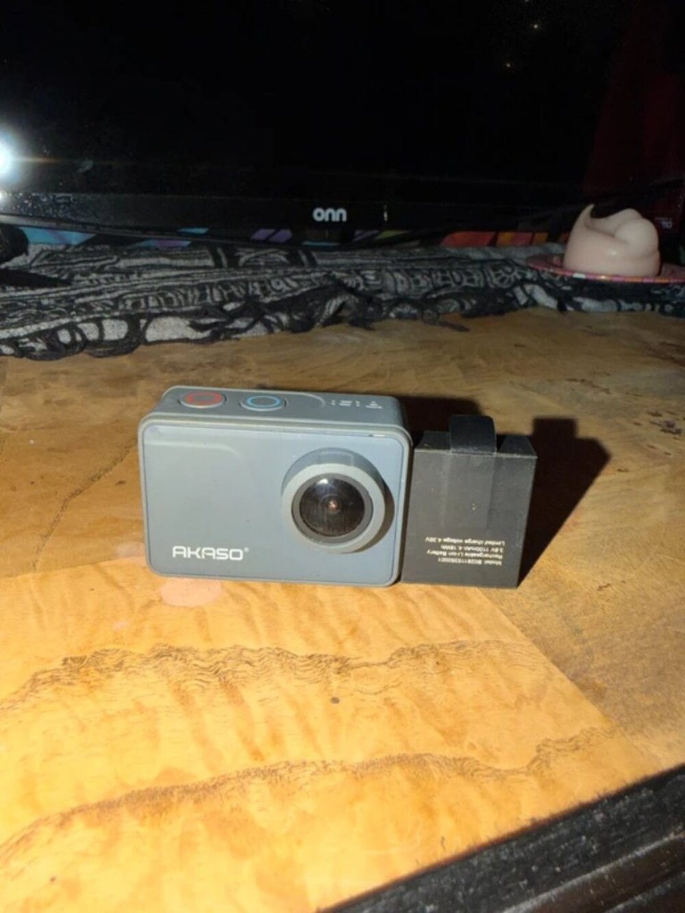 Gray Akaso Action Camera w/ 2 Batteries